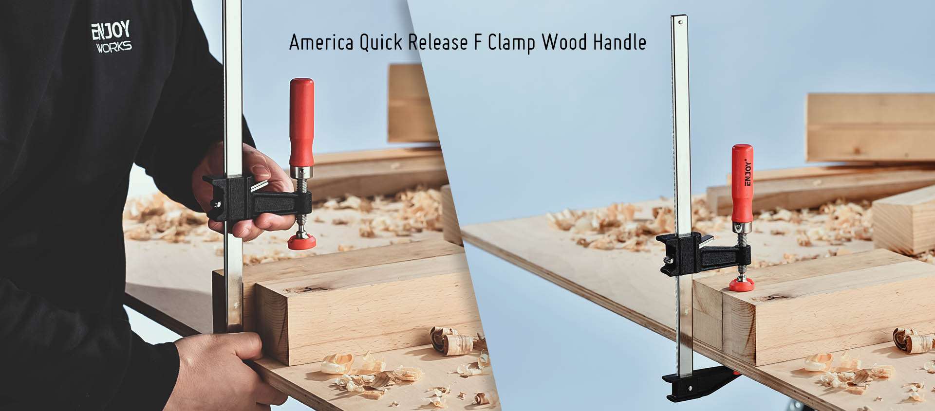 America Quick Release F Clamp Wood Handle